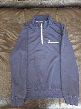 Bugatchi Navy Jacket with Silver Zip Mens Size Large
